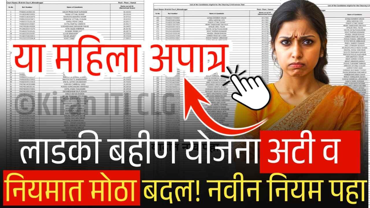 लाडकी बहीण योजनेच्या अटी व नियमात मोठा बदल! नवीन नियम पहा Ladki Bahin Rule